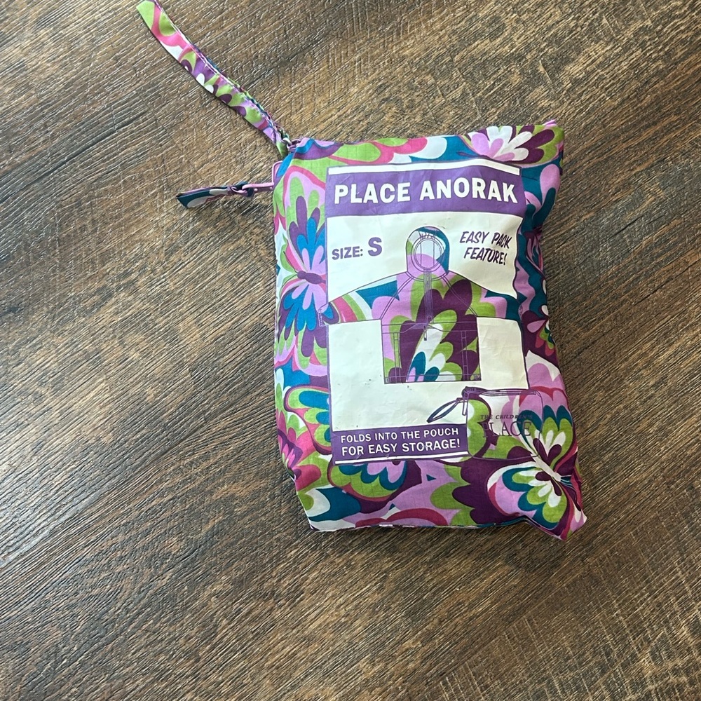 The Children's Place Floral Anorak Jacket - Purple, Green, Blue